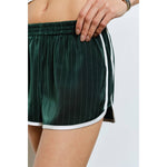 Green Parker Striped Track Shorts