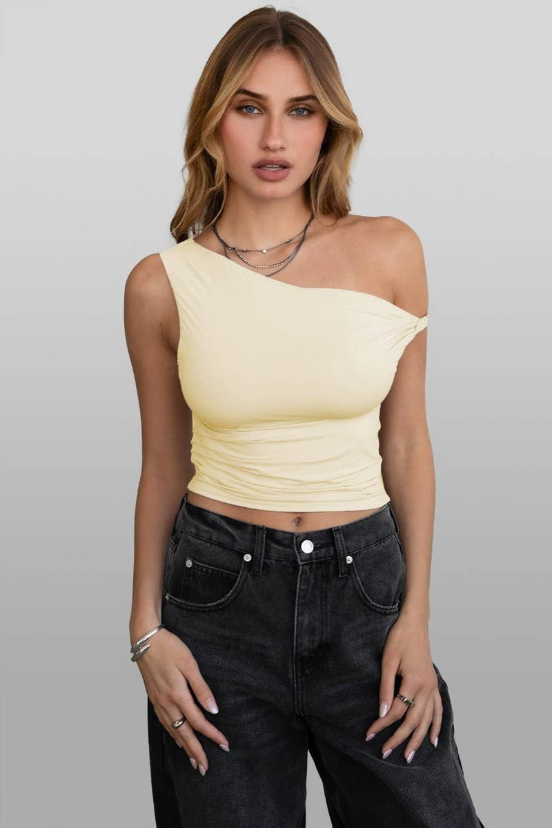 Brown Jaime Twist Top
