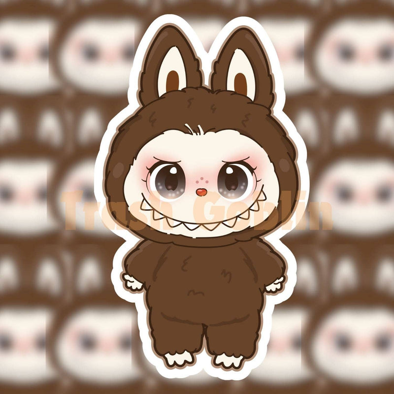 Secret Brown Labubu Vinyl Sticker