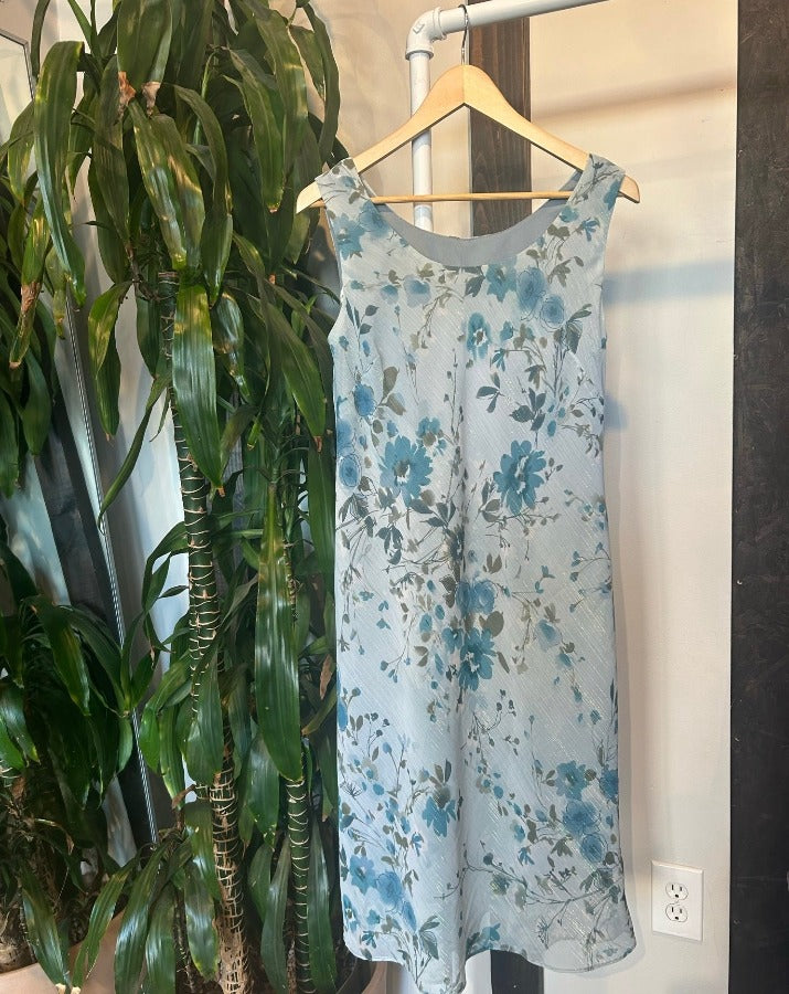 Vintage Floral Shimmer Dress