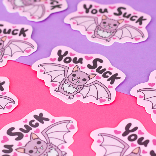 You Suck Vampire Bat Sticker