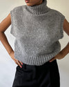 Oversized Cowl Neck Sweater Vest