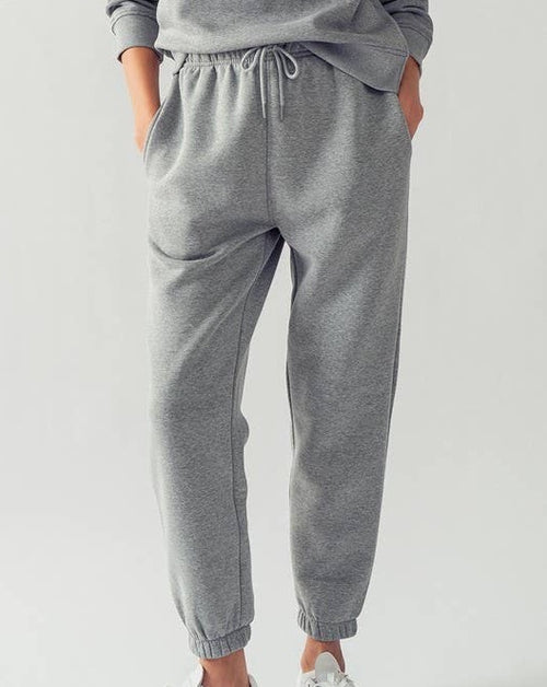 Heather Gray Elastic Drawstring Sweatpants