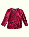 Vintage Psychedelic Sheer Red Blouse