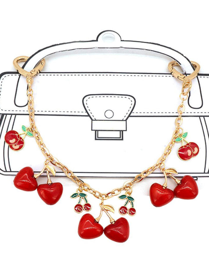 Cherry Heart Bag Chain
