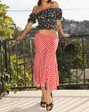 Strawberry Gingham Handkerchief Hem Skirt