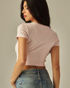 Cherry Pink Crop Top Tee