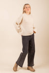 Vanilla Oversized Sweater Top