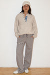 Two Tone Snap Collar Sweater