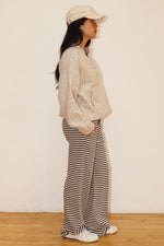 Two Tone Snap Collar Sweater