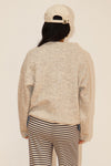 Two Tone Snap Collar Sweater