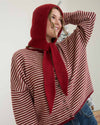 Burgundy Maria Striped Cardigan