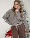 Brown Maria Striped Cardigan