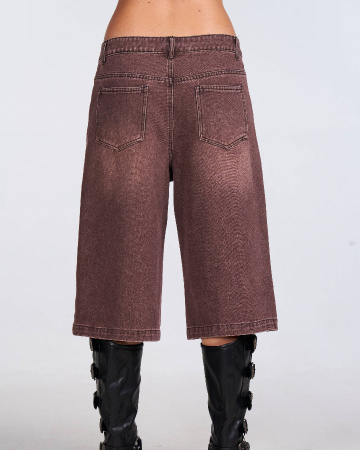 Chocolate Wide Leg Jorts