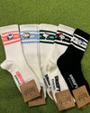 Snoopy Sports Crew Ankle Socks : Green Line