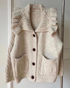 Ruffle Collar Cardigan