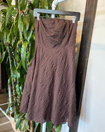 Vintage Textured Chocolate Dress