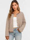 Red Keaton Striped Cardigan