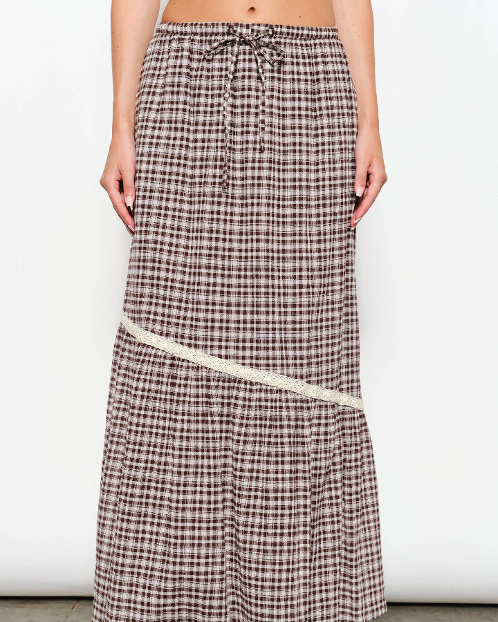 Ellis Plaid Maxi Skirt