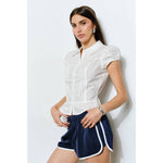 Green Parker Striped Track Shorts