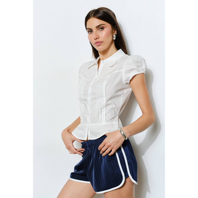 Green Parker Striped Track Shorts