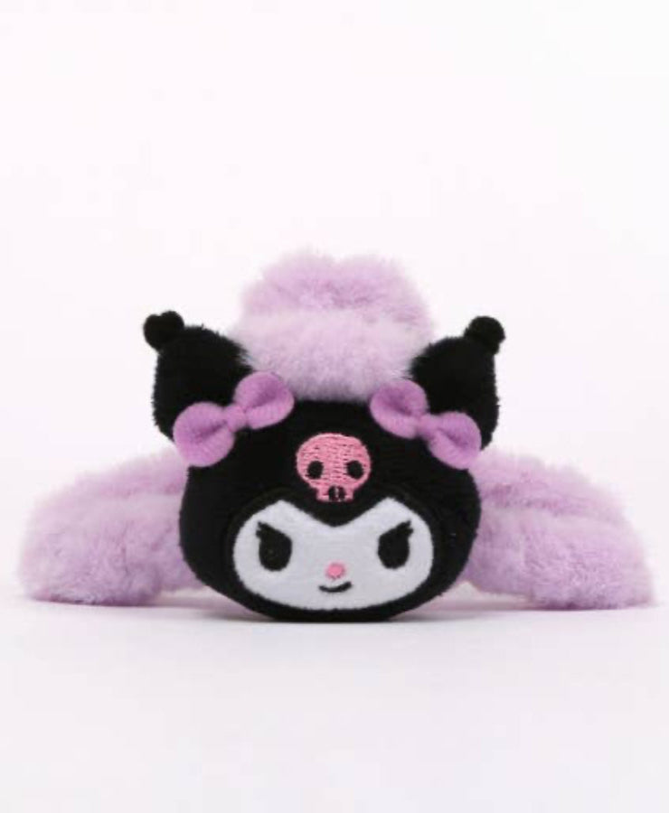 Sanrio Fluffy Hair Pin Claws Clip: Kuromi