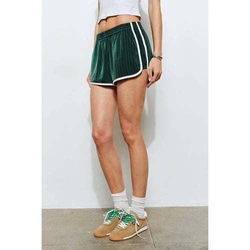 Green Parker Striped Track Shorts