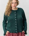 Plus Ruffle Hem Button Down Cardigan