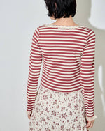 Striped Jeane Scoop Neck Top