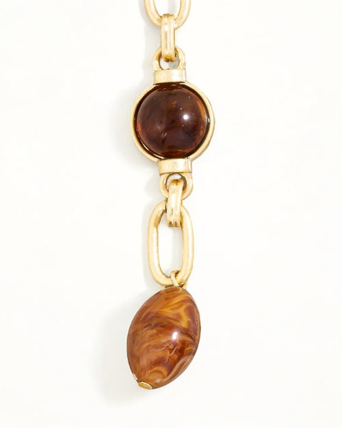 Amber Bead Chain Necklace