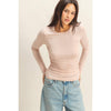 Ruched Side Long Sleeve Top