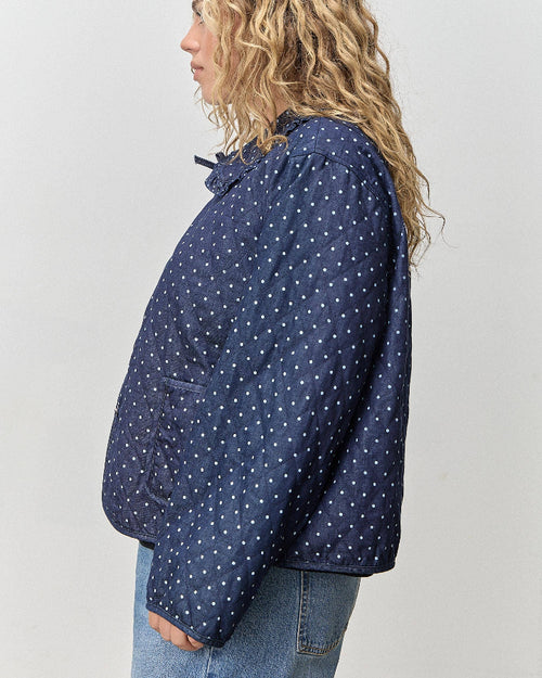 Plus Collared Quilted Jacket