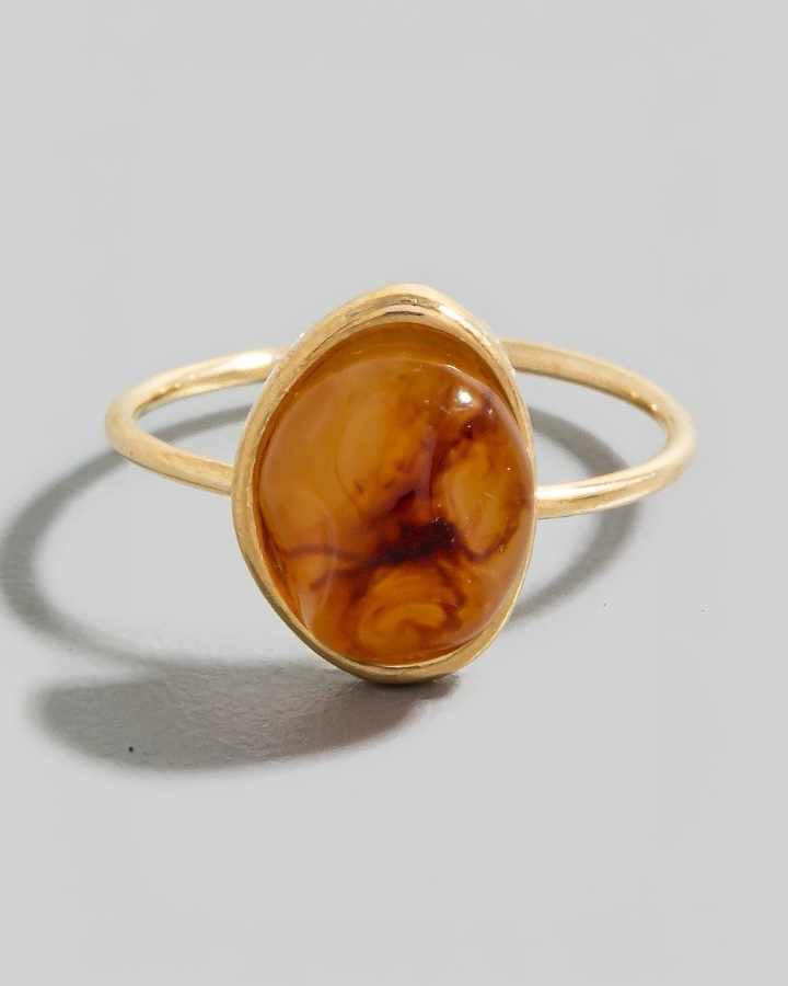 Oval Resin Stone Ring