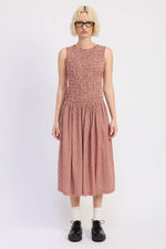 Gingham Backless Maxi Dress