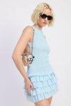 Wine Smocked Mini Dress