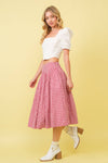 Drop Waist Red Gingham Skirt