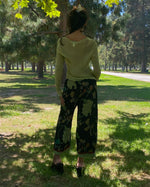 Vintage Floral Cropped Pants