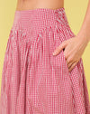 Drop Waist Red Gingham Skirt