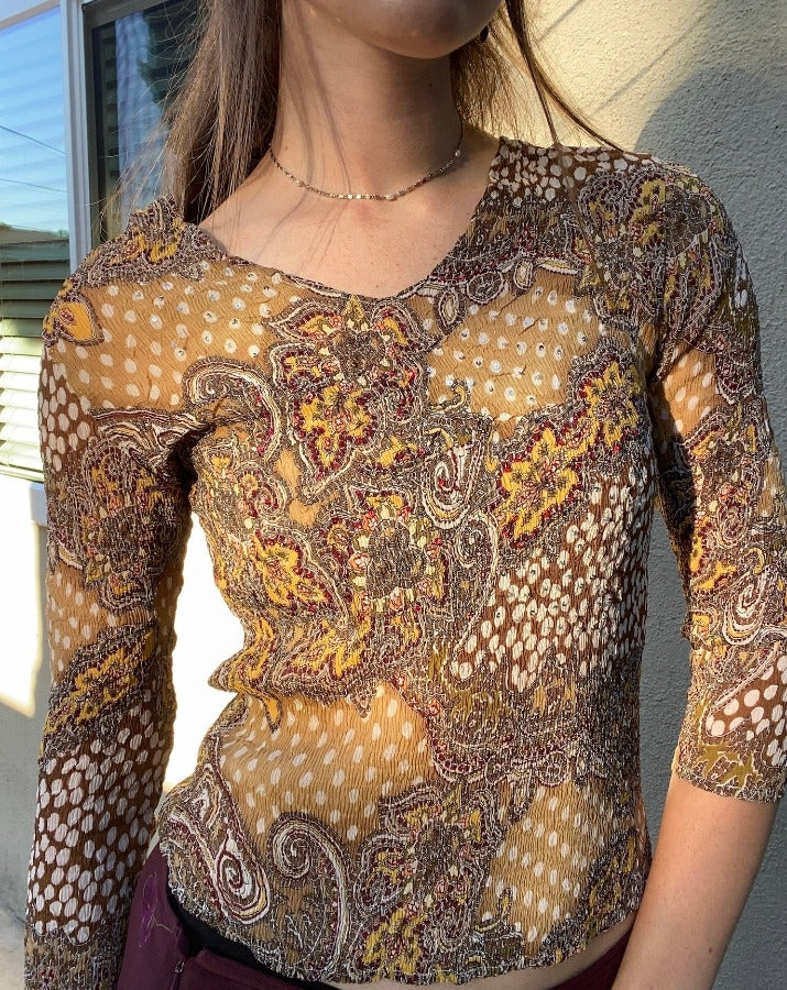 Vintage Sequin Shimmer Top