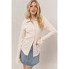 Ivory Knit Button Down