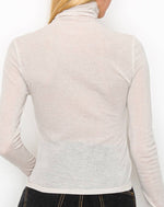 Sheer Taupe Turtleneck