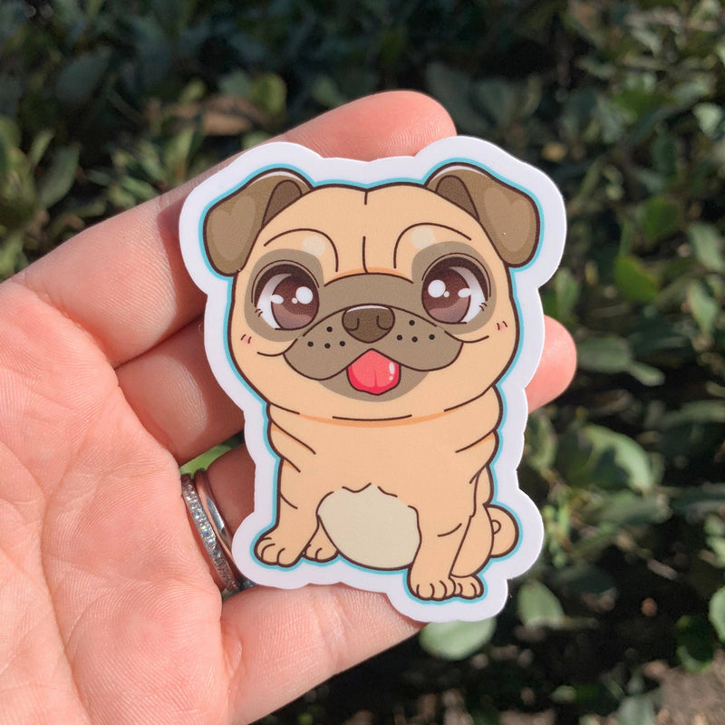 Pug Vinyl Sticker / Waterproof