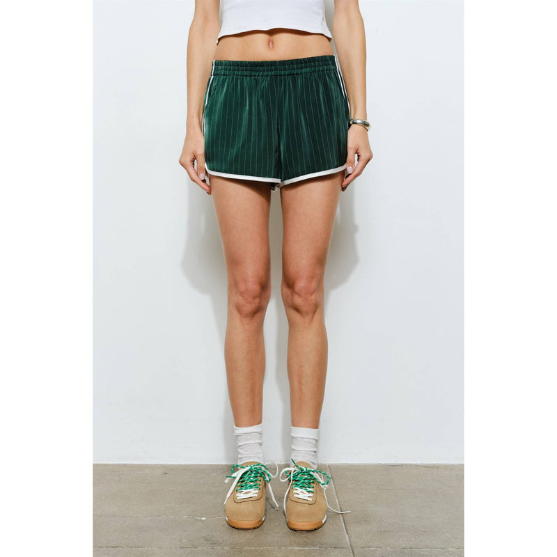 Navy Parker Striped Track Shorts