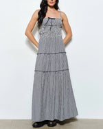 Navy Abigail Smocked Waist Maxi Dress