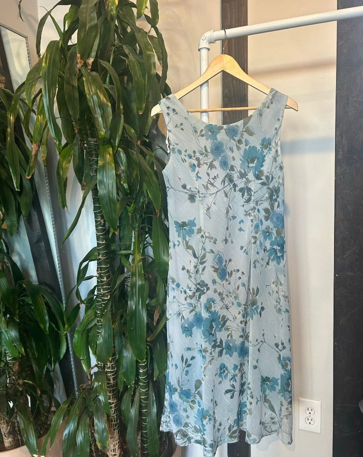Vintage Floral Shimmer Dress