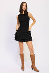Wine Smocked Mini Dress