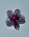 Transparent Plumeria Flower Claw Clips