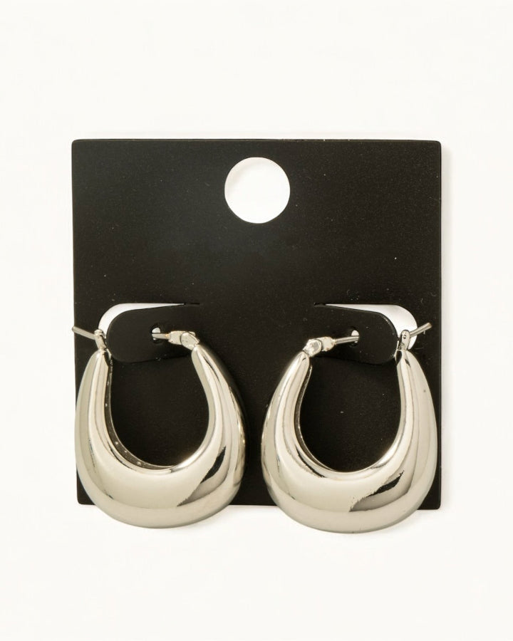 Gold Dipped Graduated Latch Hoop Earrings