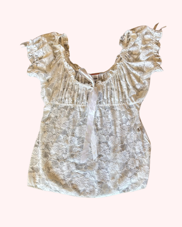 Vintage Lace Milkmaid Top