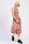 Gingham Backless Maxi Dress